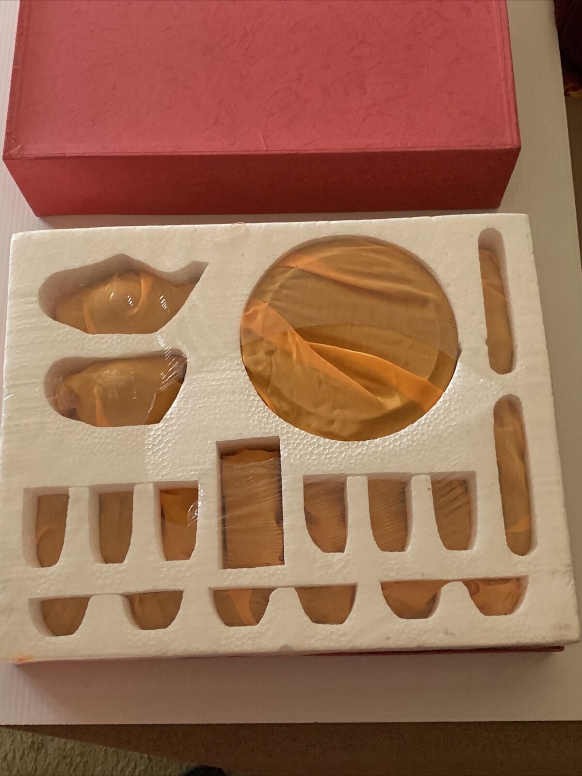 SUIYOSHI Vintage HOLY TEA Japanese Tea Set Terracotta Porcelain 6 Box Set NEW