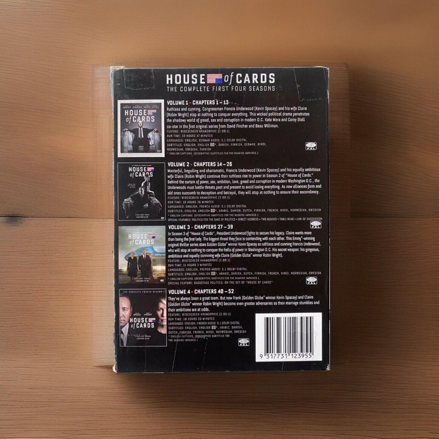 DVD HOUSE OF CARDS Season 1-4 Complete Boxed Set 16 Discs Sealed NEW TV Series