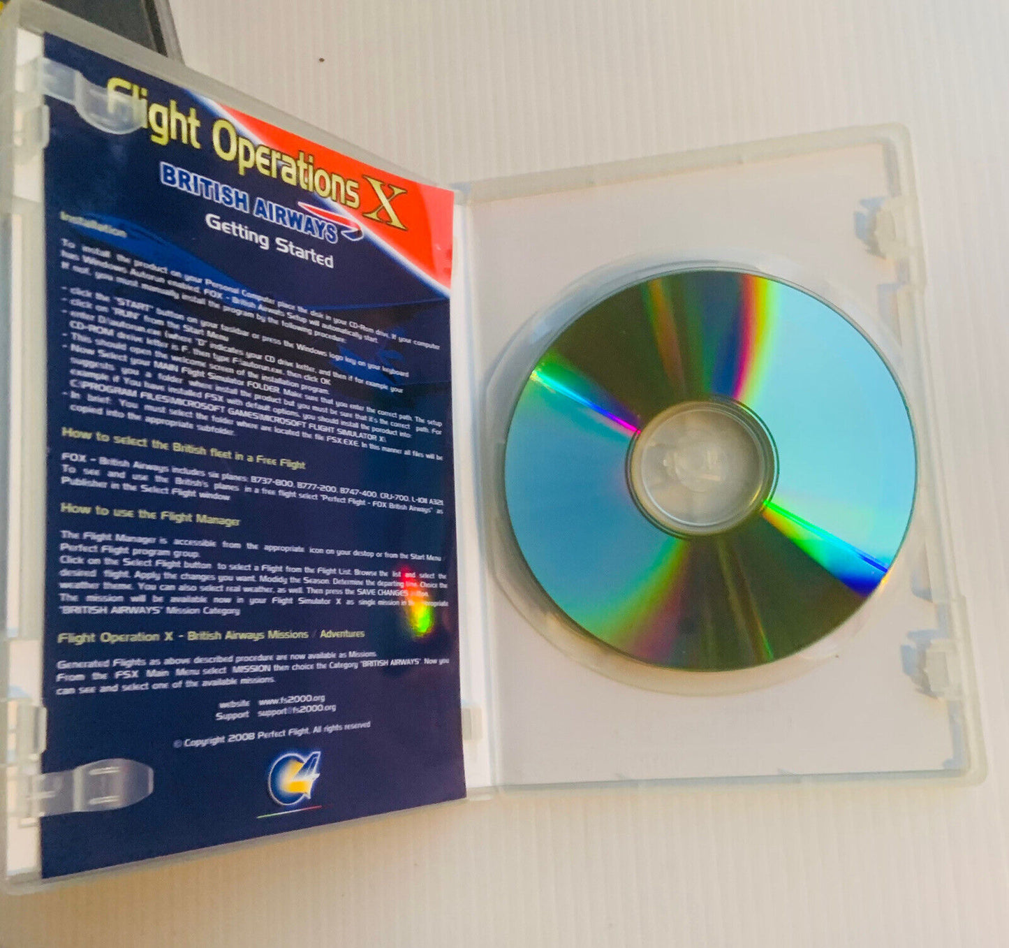 PC CD Rom FLIGHT OPERATIONS X British Airways Complete AddOn Flight Simulator X