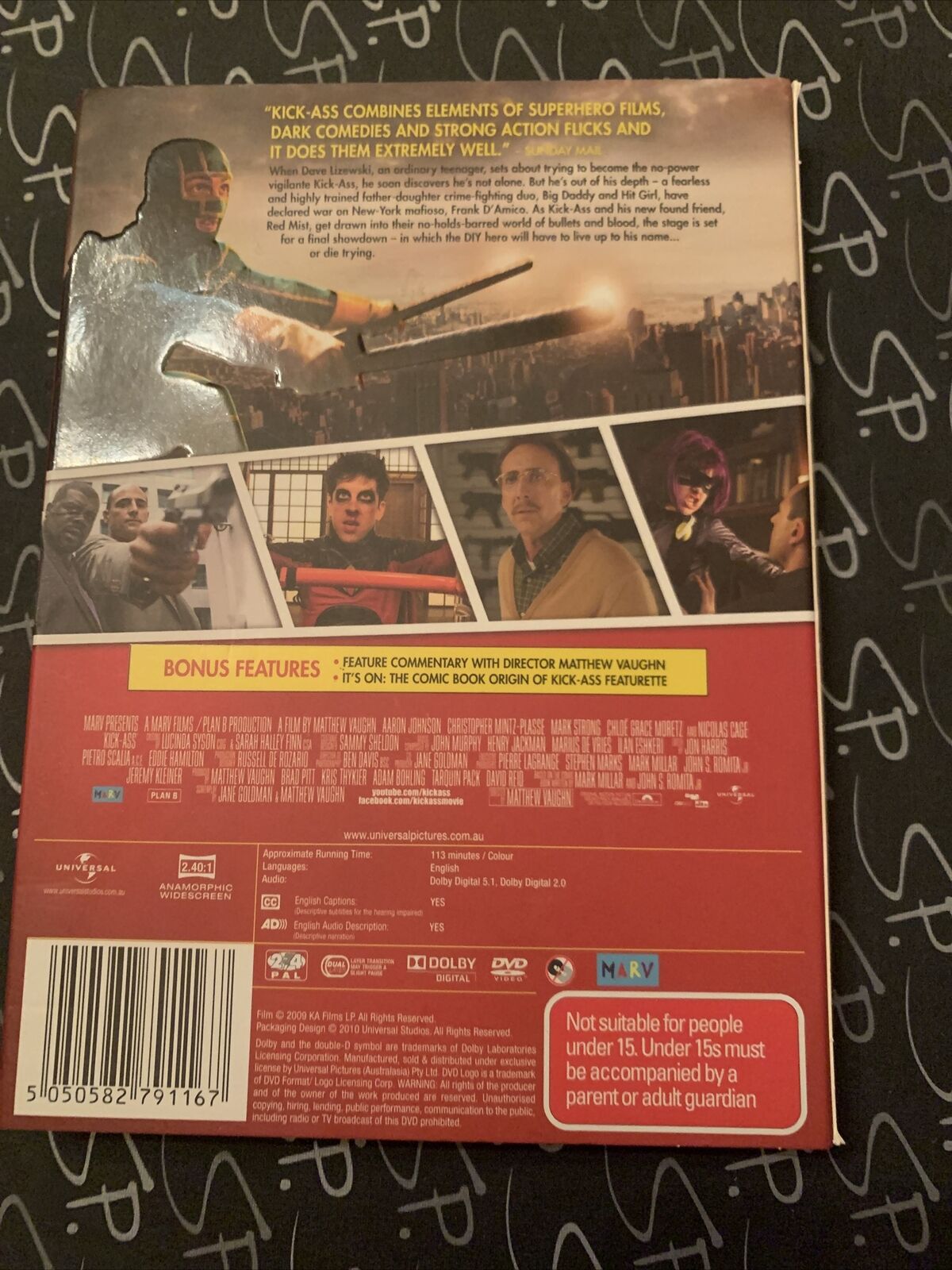 DVD KICK-ASS 2009 Nicholas Cage Super Heroes Dark Comedy Slipcover KICK ASS