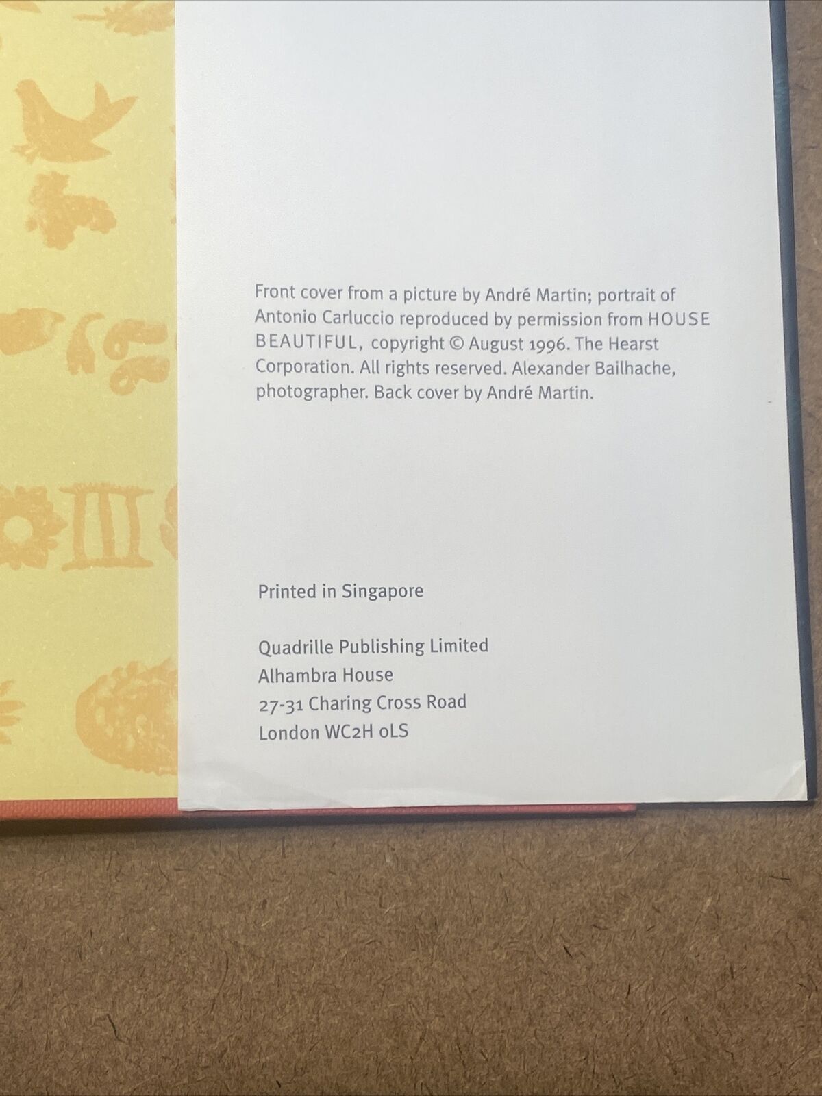 Cookbook Carluccio's Complete Italian Food Antonio Priscilla Carluccio 1998 NEW