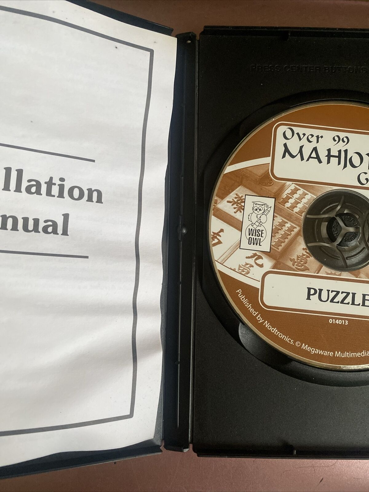 Over 99 MahJongg Games 3D Disc Manual Video Puzzle Mah Jong 2002 Windows 98 2000