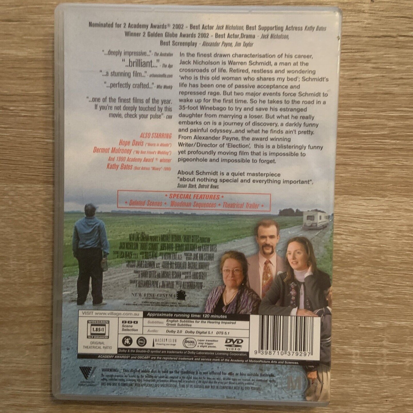 DVD ABOUT SCHMIDT 2002 Jack Nicholson Kathy Bates R4 Movie Dark Humour M15+