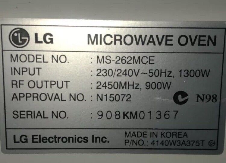 LG MICROWAVE OVEN - MS 262MCE Pickup Leichhardt 2040 Or Vincentia 2540
