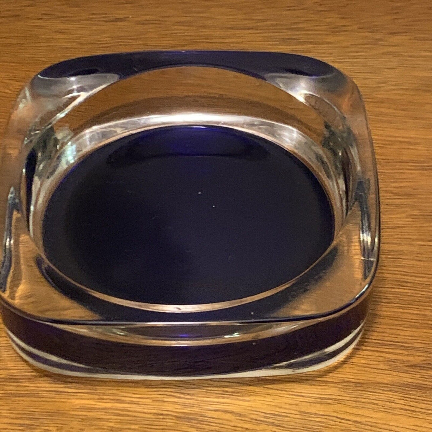 Vintage PIEREE CARDIN Handmade Designer Glass Wine Bottle Coaster Dish 1970s