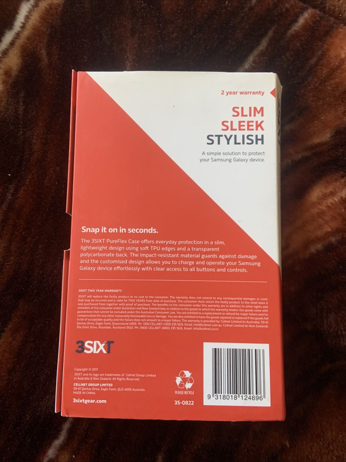 3SIXT Pureflex Case for Samsung Galaxy 8 Black in original box Ex Shop Stock NEW