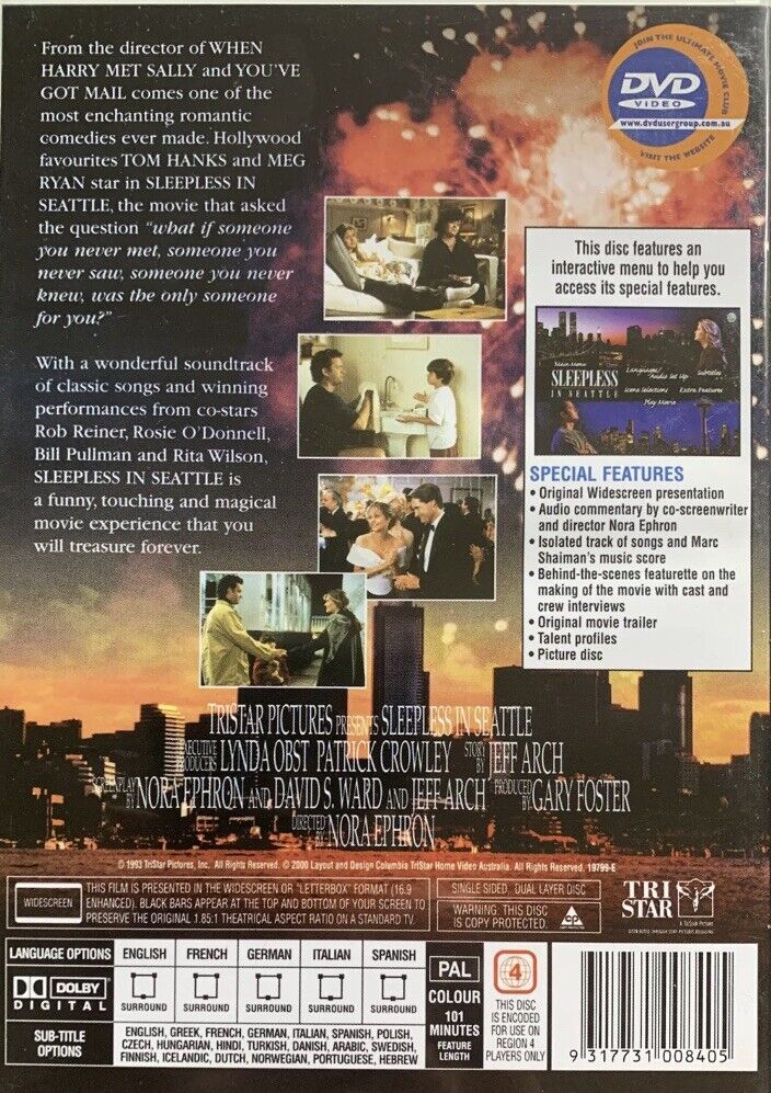 2 DVD Set When Harry Met Sally Sleepless In Seattle Ultimate Collectors Edition