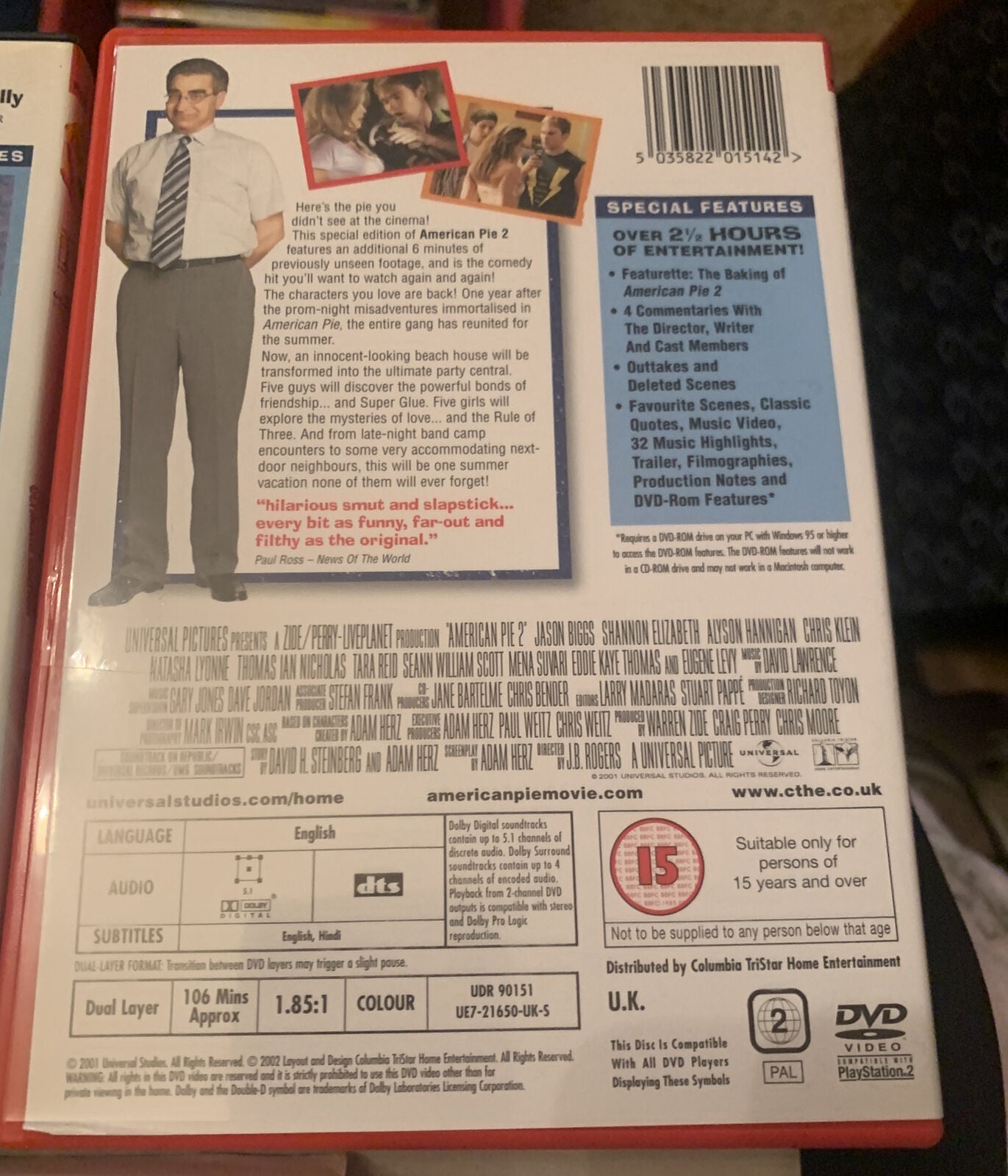 DVD Box Set American Pie & American Pie 2 Cult Comedy R2 Classic 2002 2 Disc