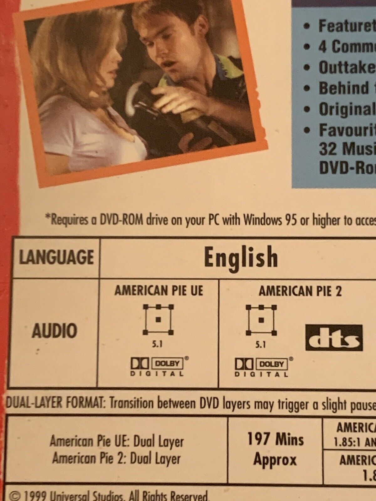 DVD Box Set American Pie & American Pie 2 Cult Comedy R2 Classic 2002 2 Disc