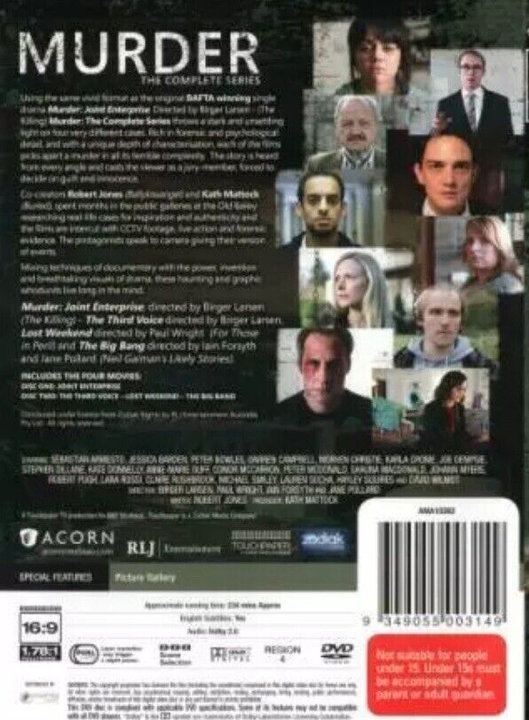 DVD MURDER The Complete SeriesSebastian Armesto Jessica Barden 2 Disc Set NEW