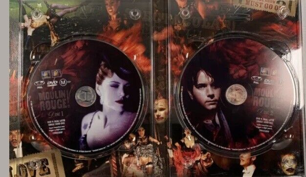 2 Disc DVD MOULIN ROUGE Special Edition w Slipcover Set 2004 Baz Luhrmann