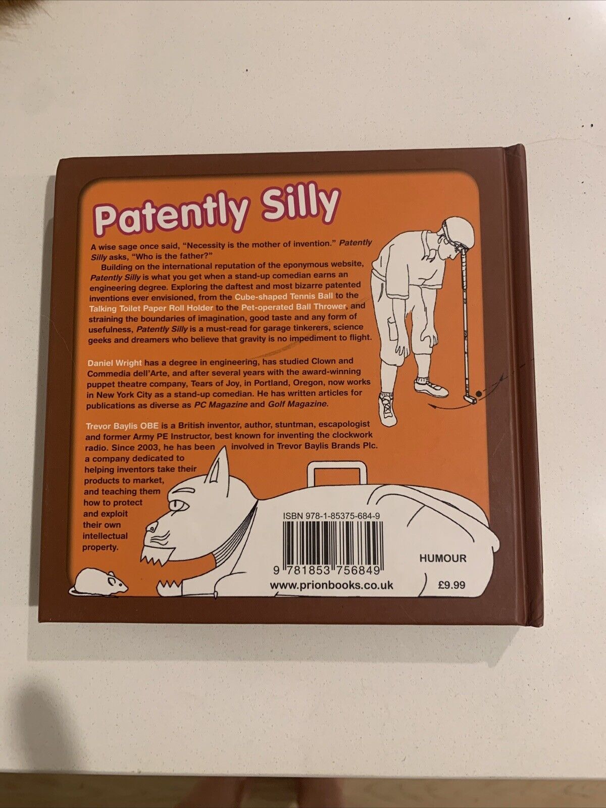 HC Book PATENTLY SILLY by Daniel Wright Daftest Inventions Ever Devised 17cm Sq