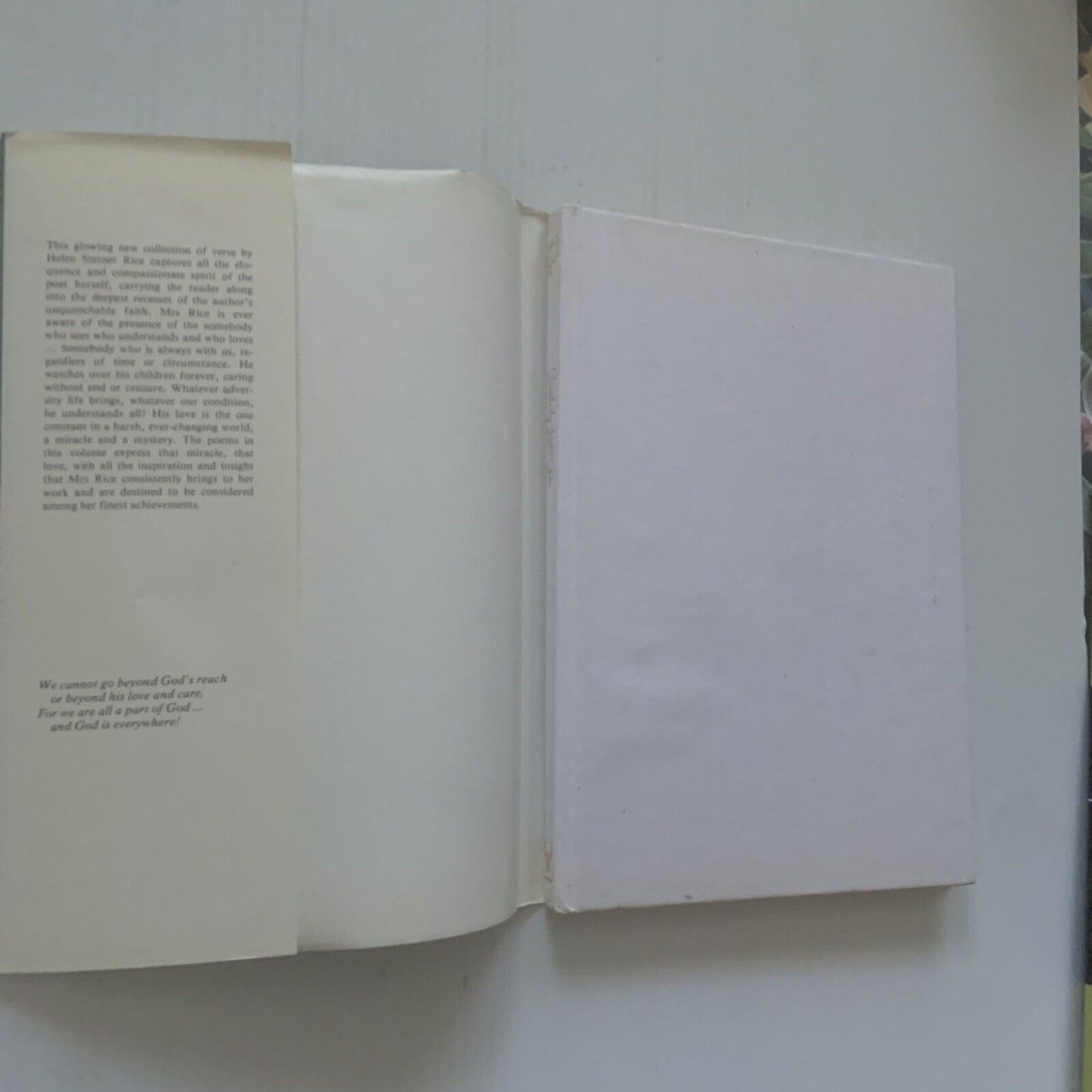 HC Book SOMEBODY LOVES YOU By Helen Steiner Rice Poetry 1983 Reprint Vintage DJ