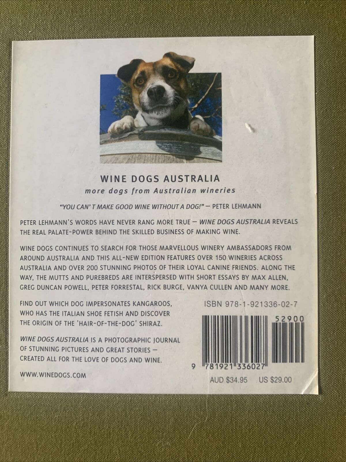 HC WINE DOGS Australia by Craig McGill & Susan Elliott MOTE DOGS reprinted 2008