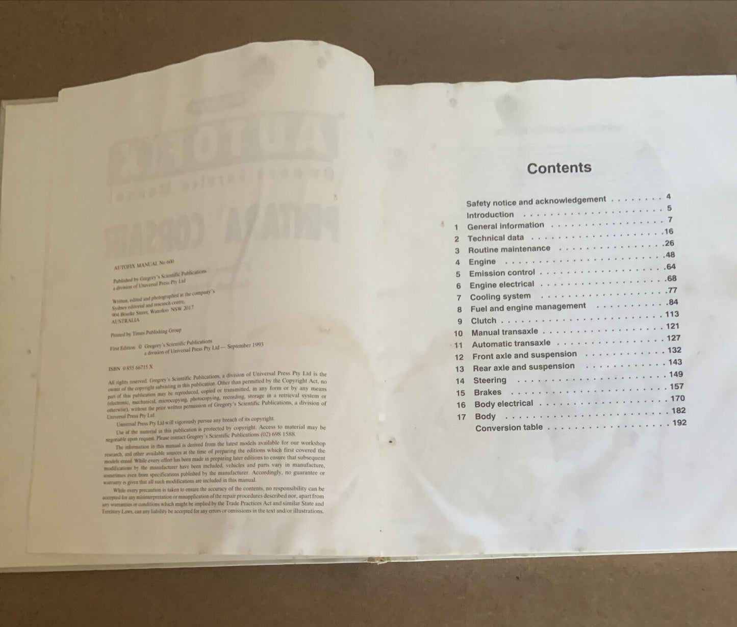 Gregorys AUTOFIX NISSAN PINTARA & FORD CORSAIR 1989 1993 Owners Service Manual