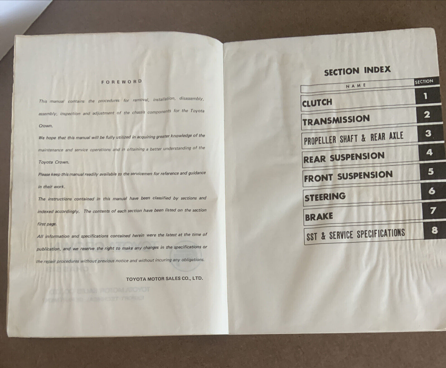 PB Toyota CROWN Chassis REPAIR MANUAL suit Owner for Car Service & Maintenance