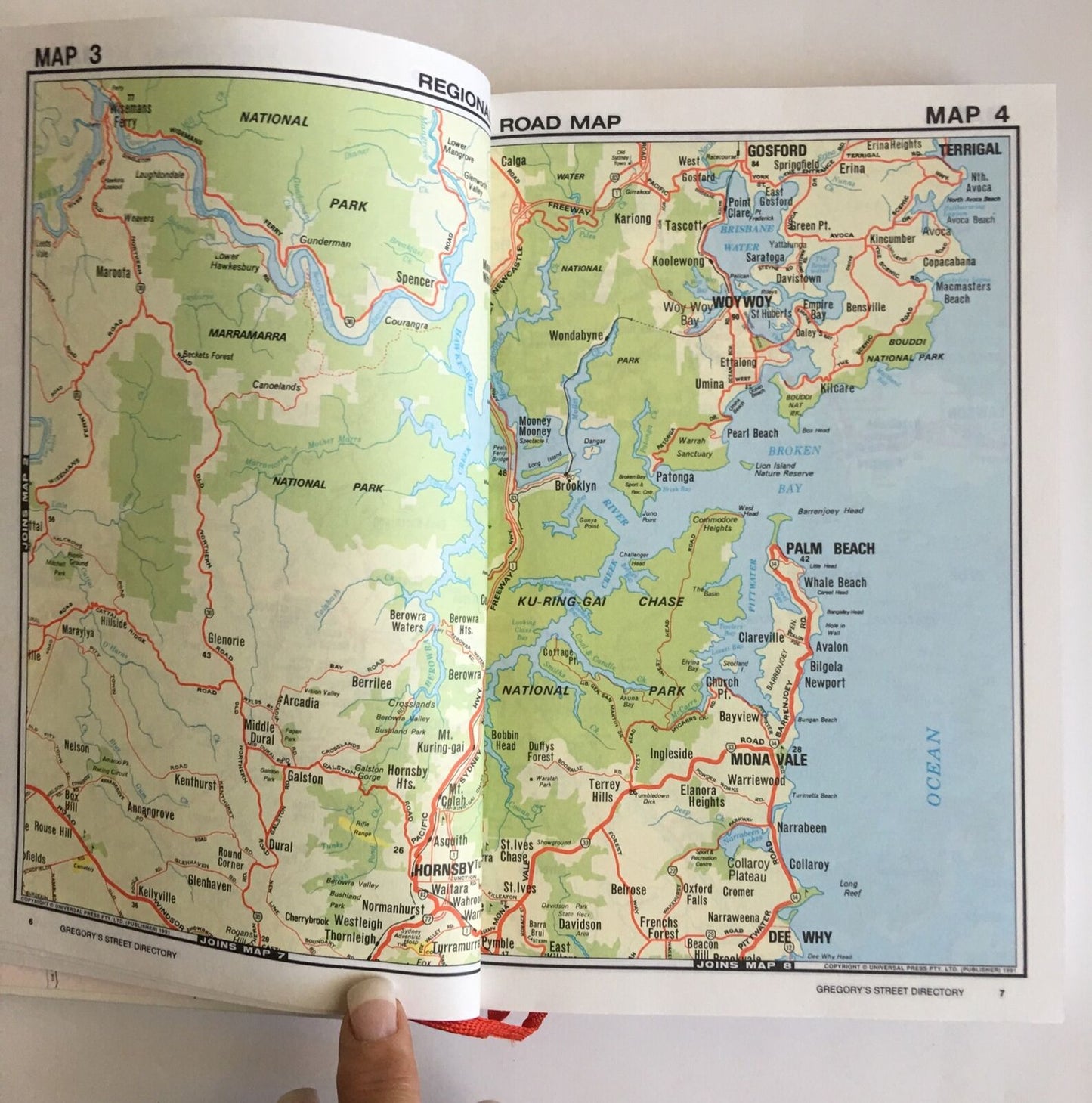 HC Book GREGORYS 1991 Sydney Street Directory 56th Edition Maps Atlas Vintage