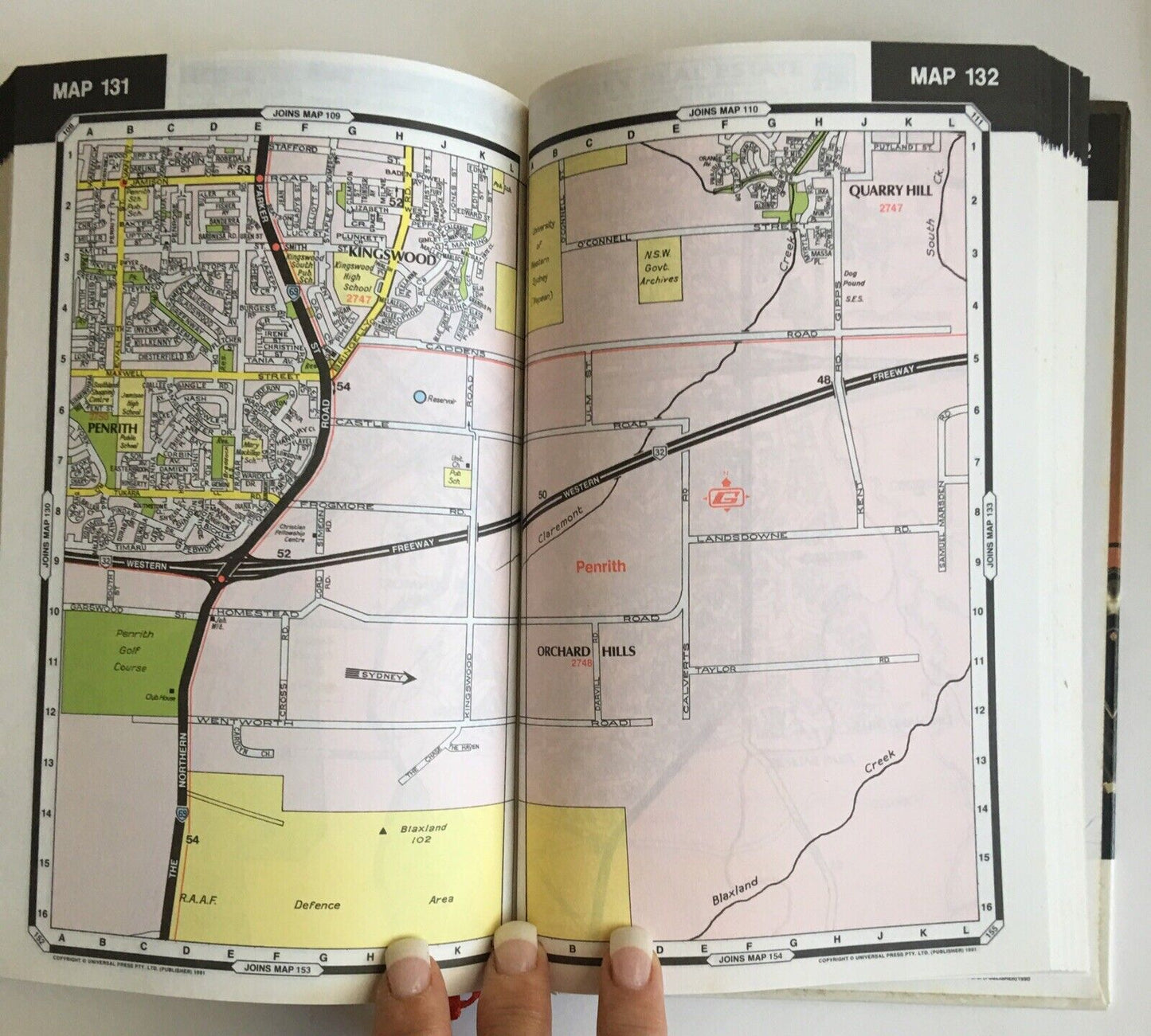 HC Book GREGORYS 1991 Sydney Street Directory 56th Edition Maps Atlas Vintage