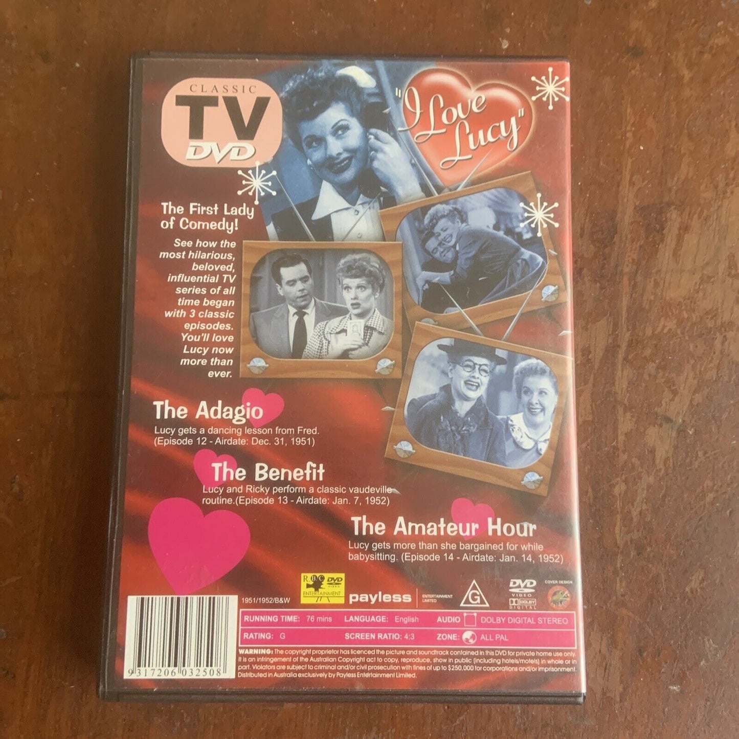 DVD I LOVE LUCY VOL 1 Slapstick Comedy 3 Classic Episodes Lucille Ball Open NEW