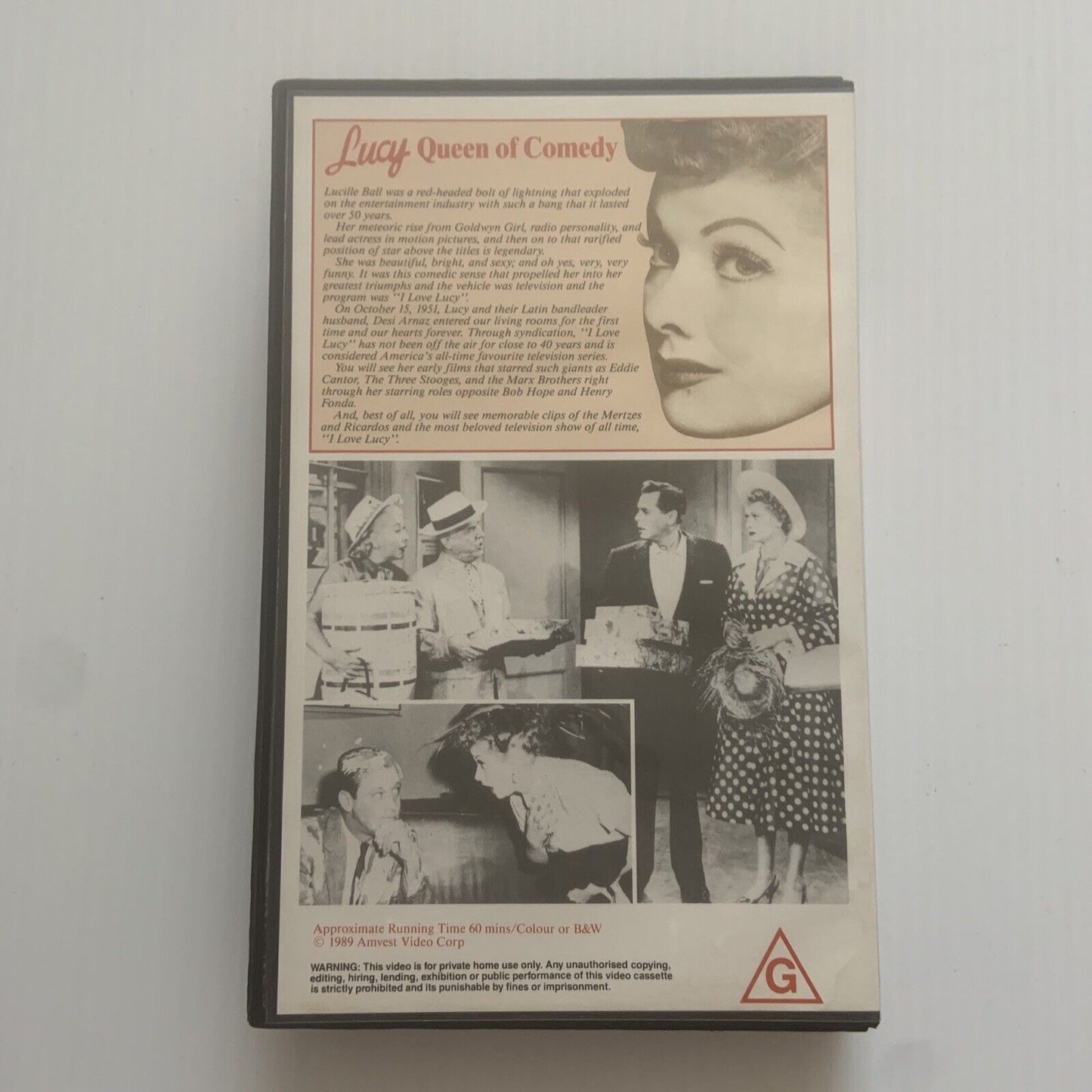 Vintage VHS QUEEN OF COMEDY Lucy Video Tape Movie Slapstick Lucille Ball