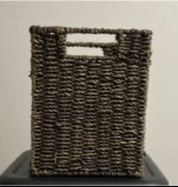 25cm Seagrass Basket Jute Sisal Twine Hand Woven Storage Organiser Handle AE156