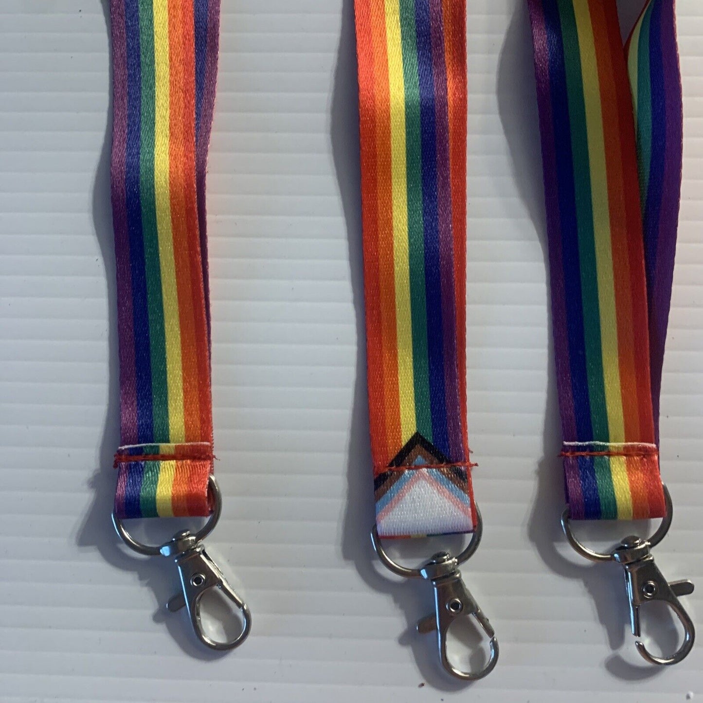 4x Rainbow Coloured Neck LANYARD Strap Phone ID Badge Keys Holder NEW