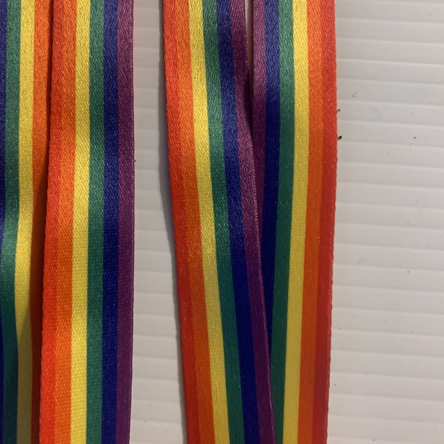 4x LANYARD Rainbow Colour Stripe Neck Strap Phone ID Badge Key Holder Pride NEW