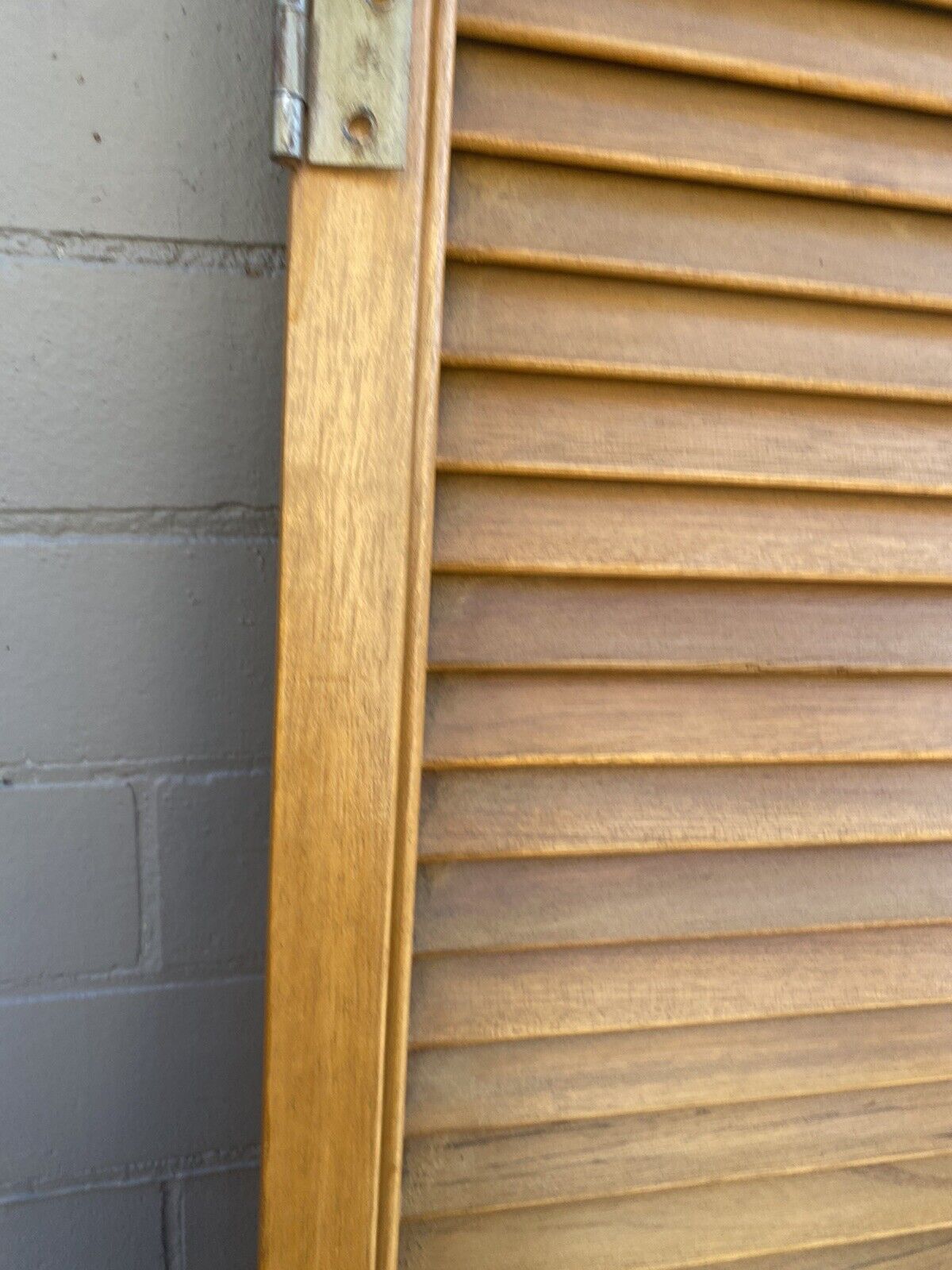4 x French Louvre Door 203x52cm Wood Bifold Louvres Shutters Wainscoting Hampton