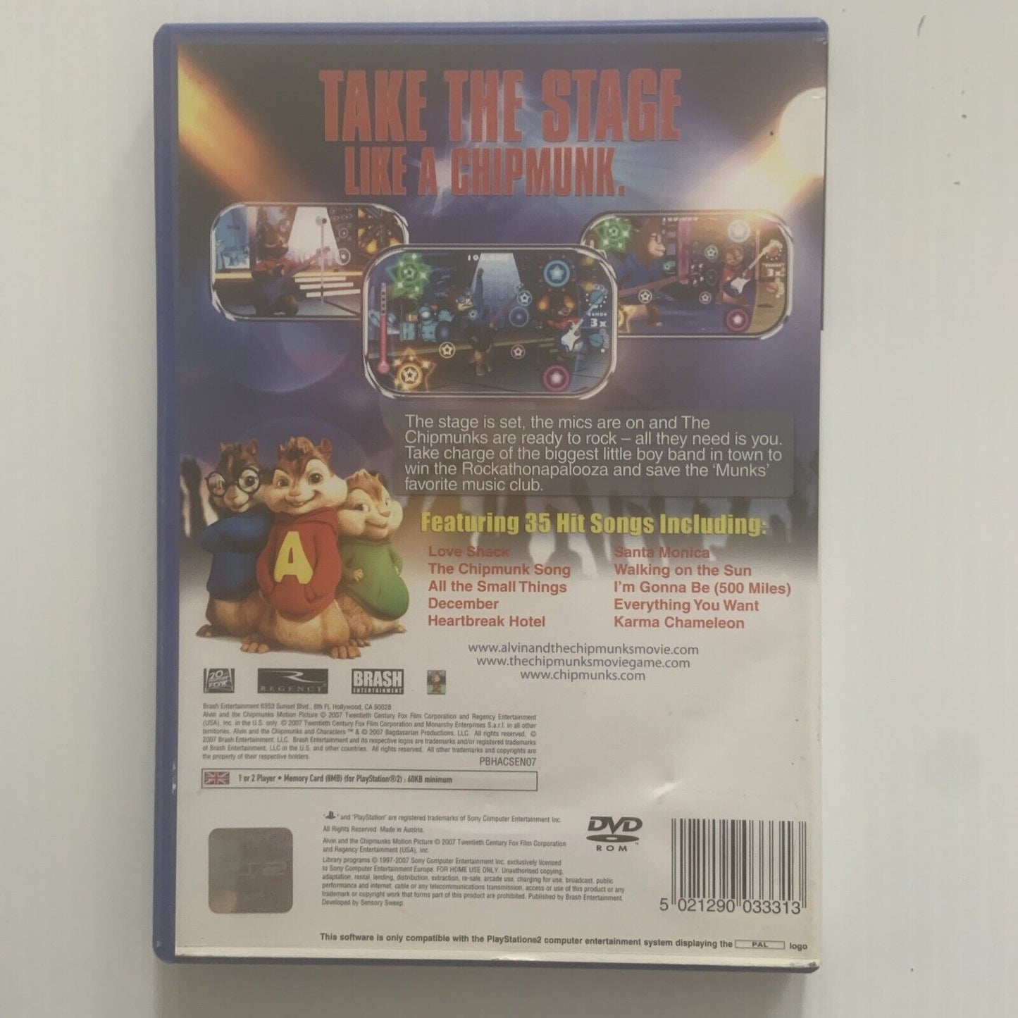 Playstation 2 ALVIN AND THE CHIPMUNKS PS2 Original Case Booklet Disc Set 2007