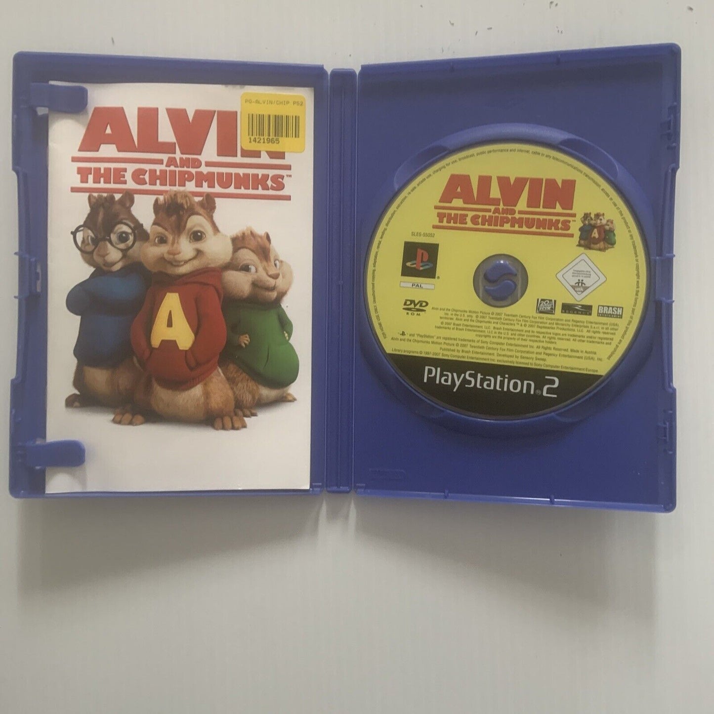 Playstation 2 ALVIN AND THE CHIPMUNKS PS2 Original Case Booklet Disc Set 2007
