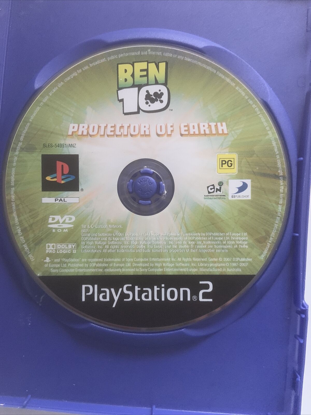 Playstation 2 Ben 10 Protector Of Earth PS2 + Manual Blue Case