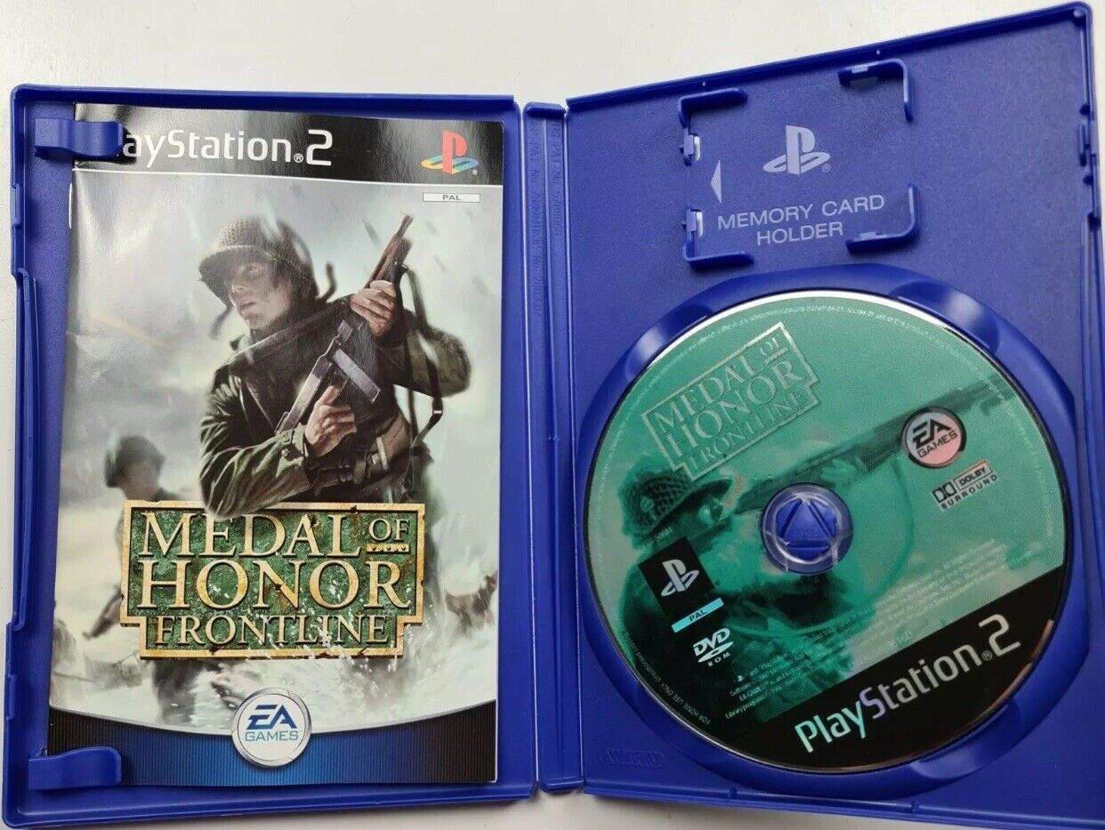 PlayStation 2 Medal Of Honor Frontline Sony PS2 Game + Manual in Case PAL