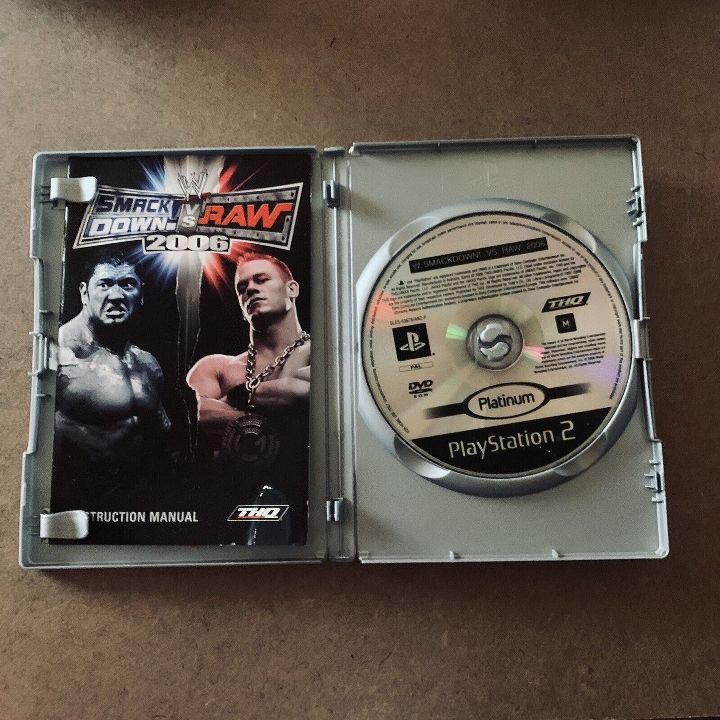 Playstation 2 WWE SmackDown vs Raw 2006 Platinum PS2 PAL Game + Manual Wrestling