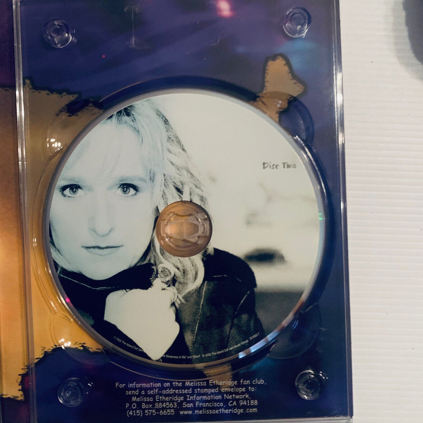 DVD 2 Disc Melissa Etheridge Live...and Alone Collectors Set Concert Flip Case