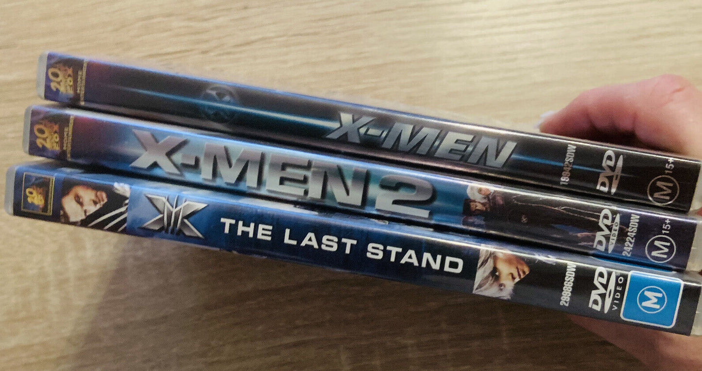DVD x 3 Bundle X-Men 1 2 & 3 Hugh Jackman Movie Smart Funny Popping Action