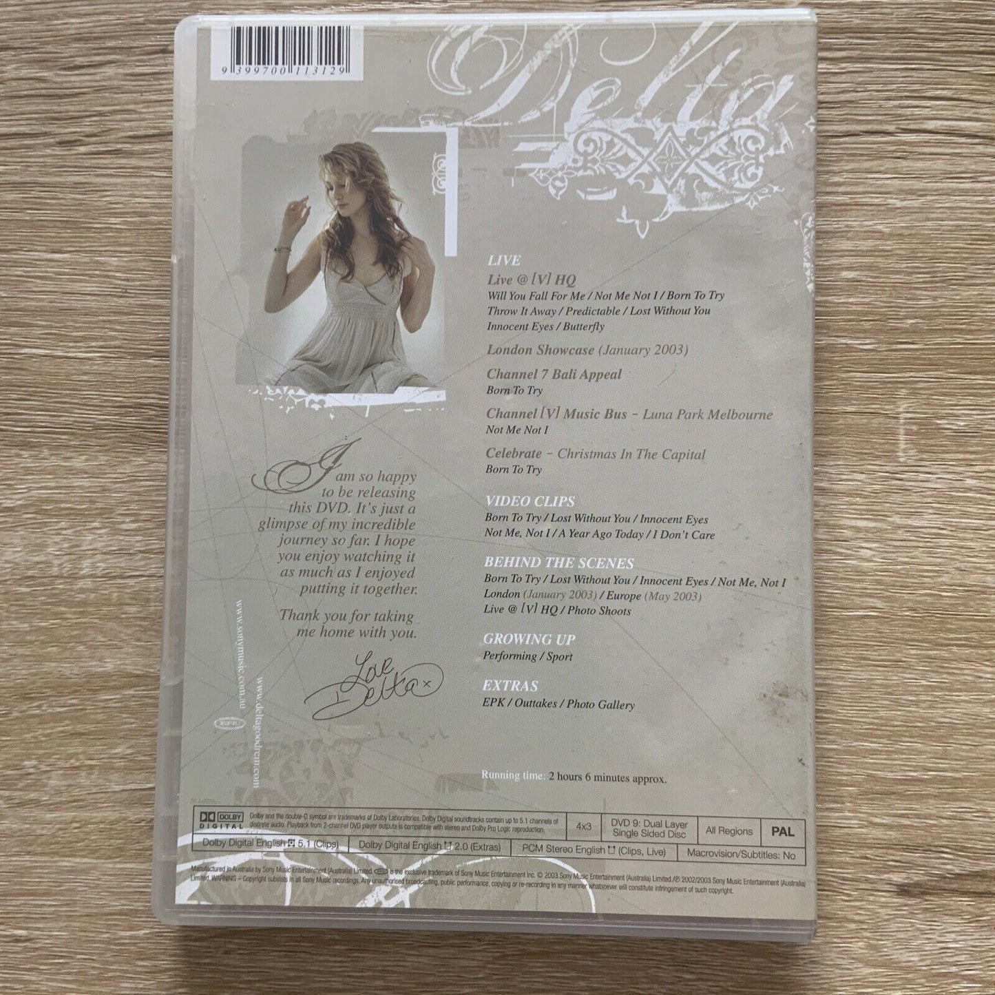 DVD DELTA Music by Delta GOODREM Music Videos R4 Over 2 Hours + Inlay