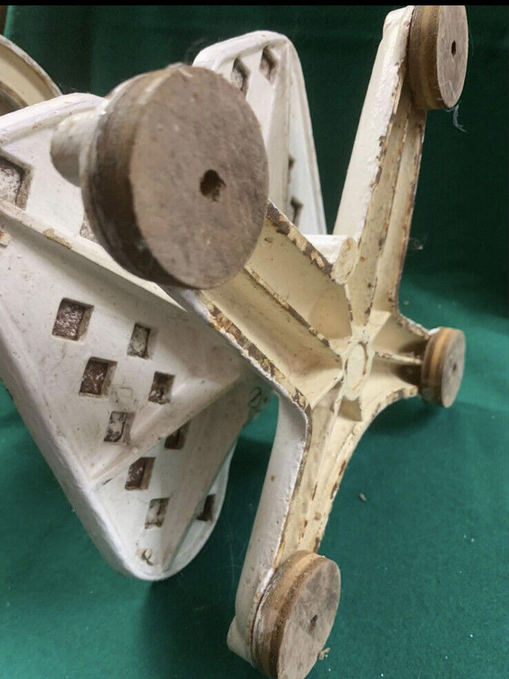 Antique Floor Scales “ Try Your Weight “ White Cast Iron Very Heavy Marked