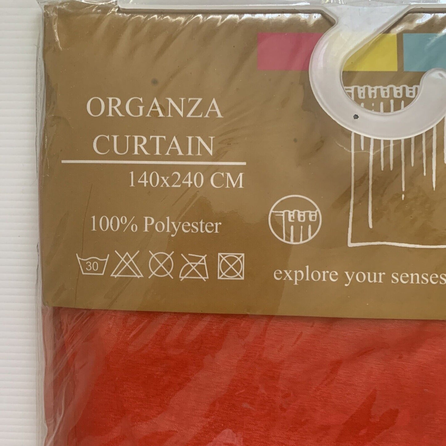 2x H E M A 1 Piece Organza CURTAIN Tab Top 140 x 240cm Polyester Yatsal HEMA NEW