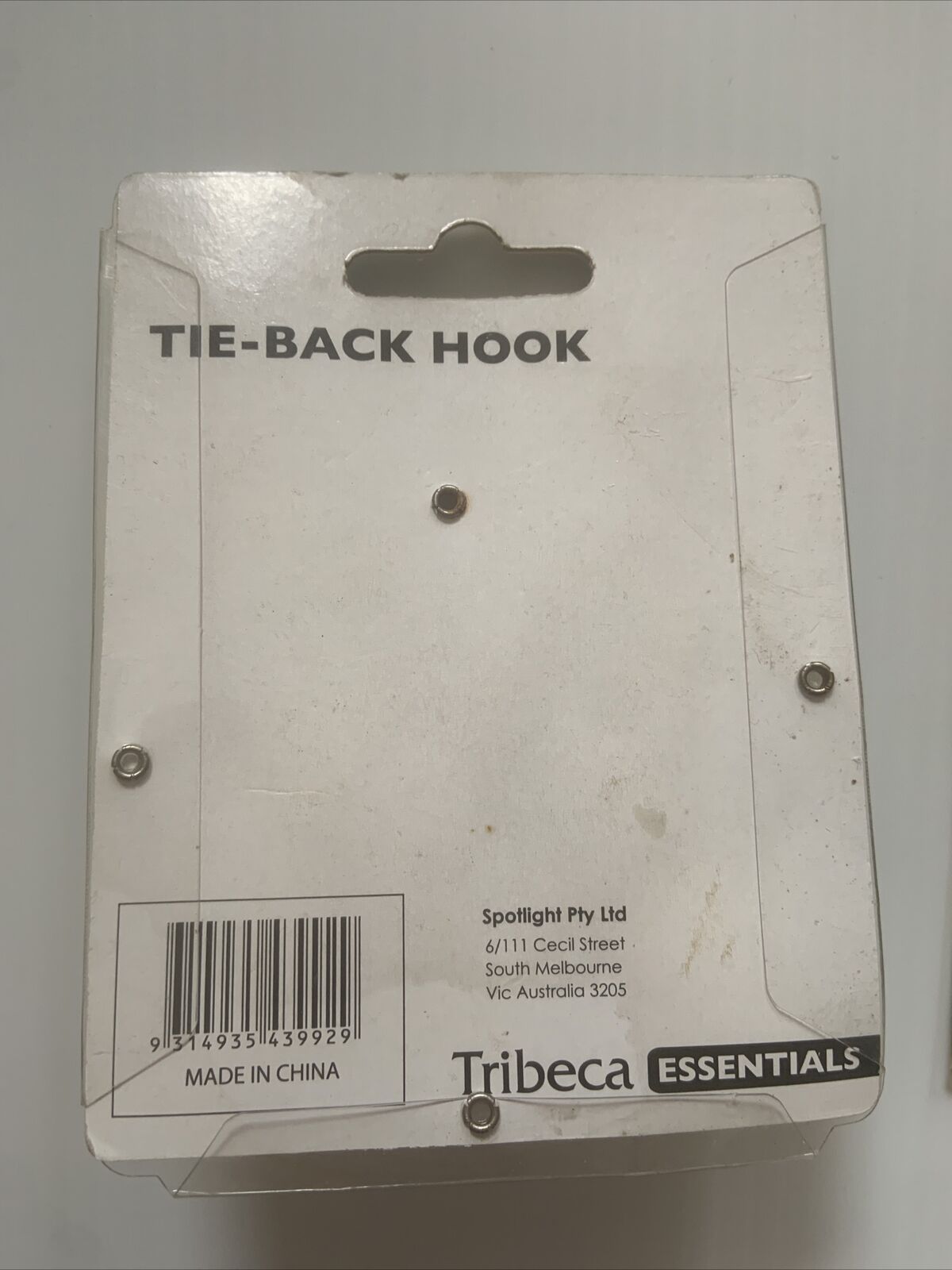 1 Pair Pack TRIBECA Brass Tie Back Hook Spotlight Medium Curtain Essentials NEW