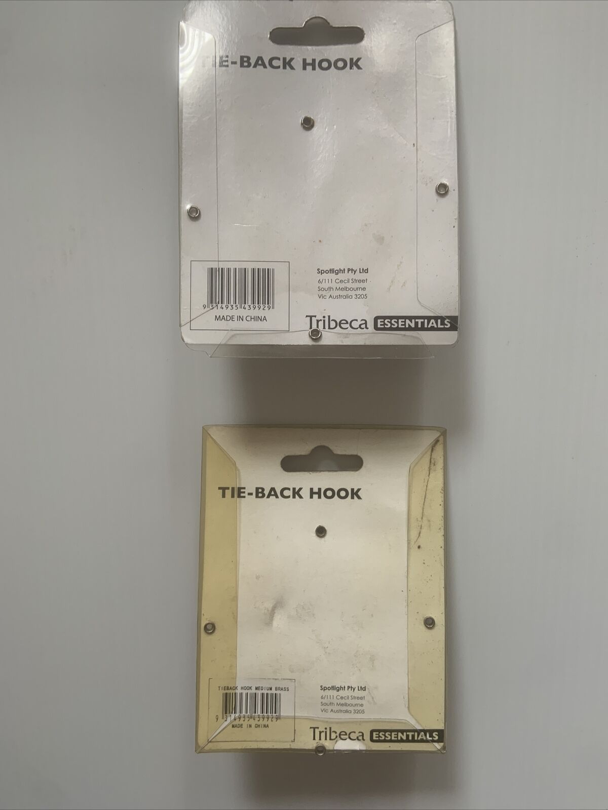 1 Pair Pack TRIBECA Brass Tie Back Hook Spotlight Medium Curtain Essentials NEW