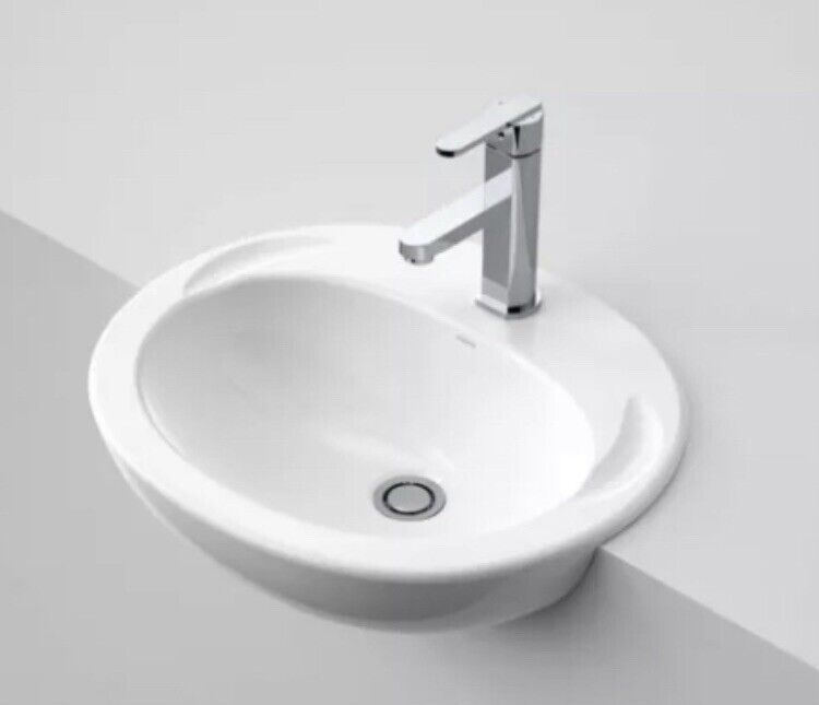 CAROMA Concorde 500 Vanity Basin Semi Recessed Bathroom Sink 654210W