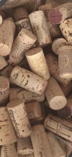 100 X Wine Corks Printed Natural Board Bottle Art Craft Party Fishing Used Clean