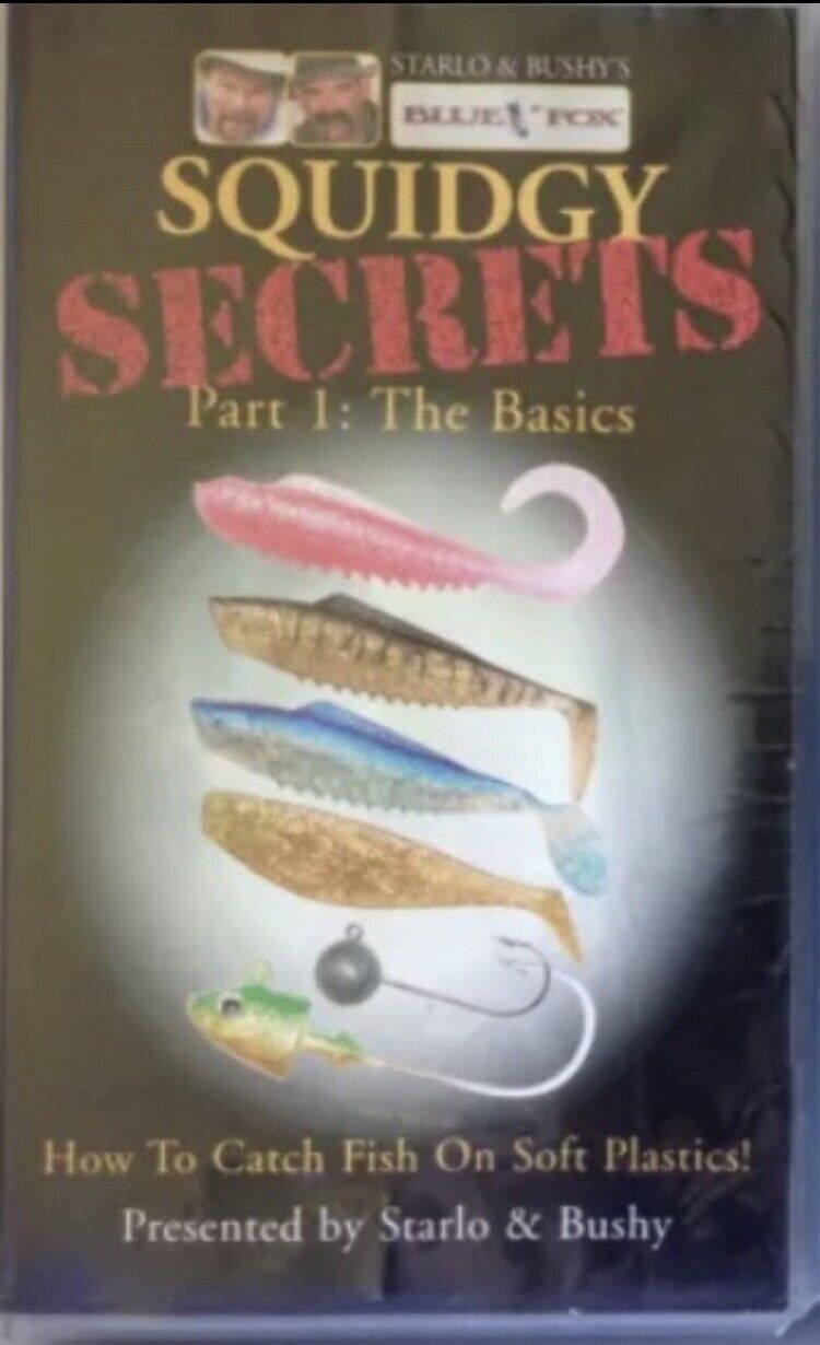 VHS SQUIDGY SECRETS PART 1 THE BASICS Video Cassette Fishing Angling Sport