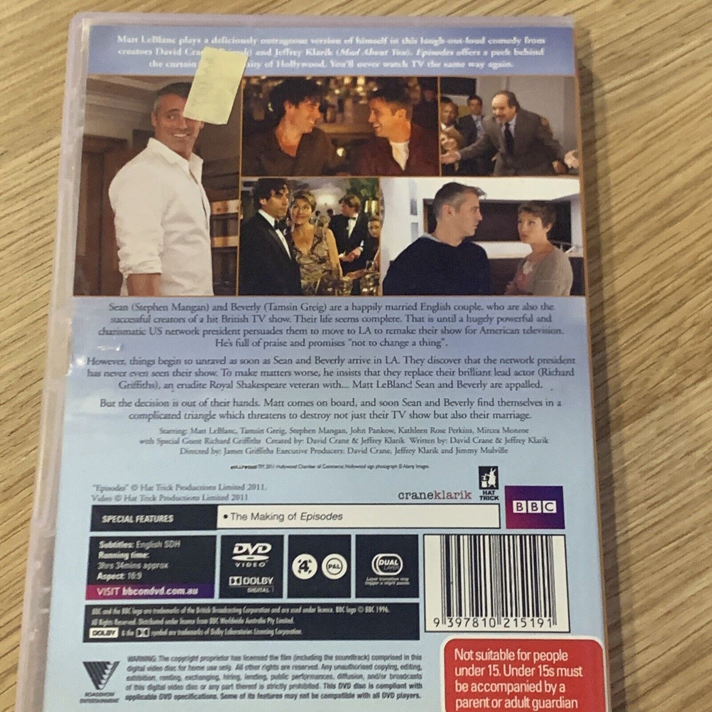 DVD EPISODES Series 1 One Matt LeBlanc Set Comedy BBC Golden Globe 2 Disc Set