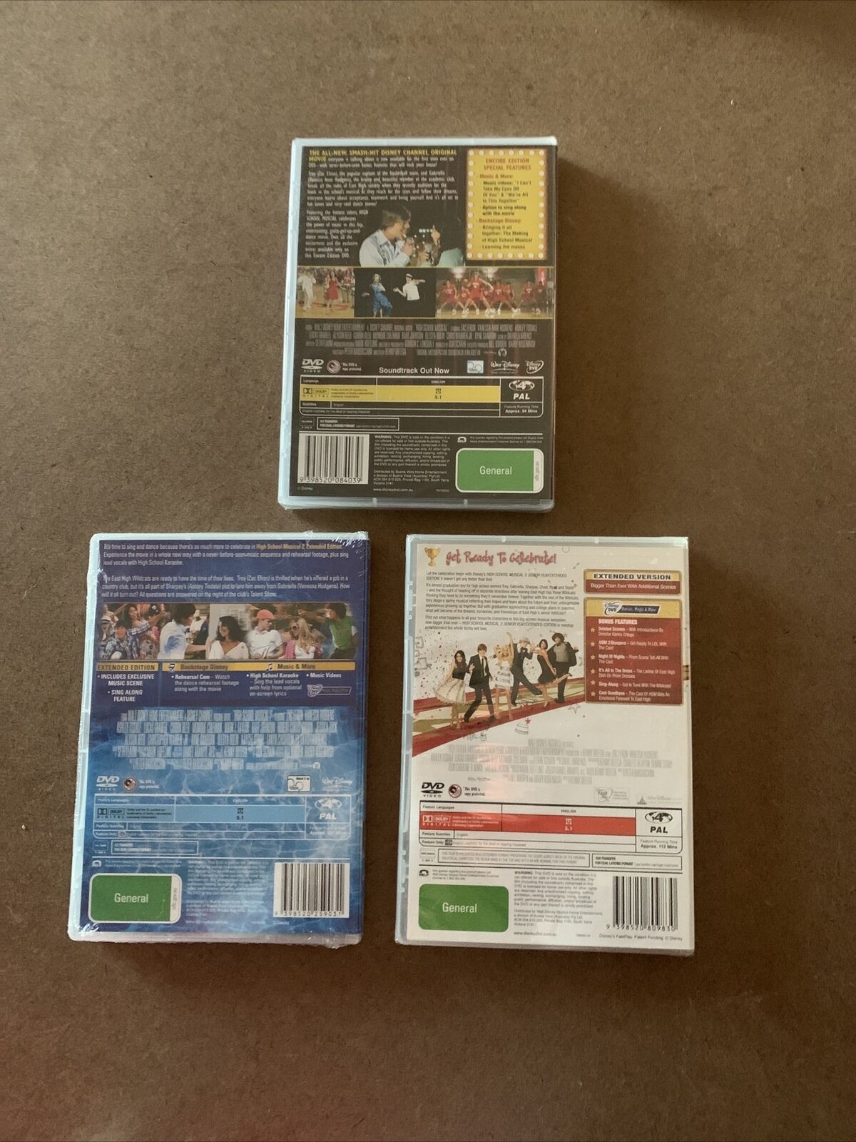 DVD HIGH SCHOOL MUSICAL 3 Movie Bundle 1 2 3 2006 Disney Channel Sealed NEW
