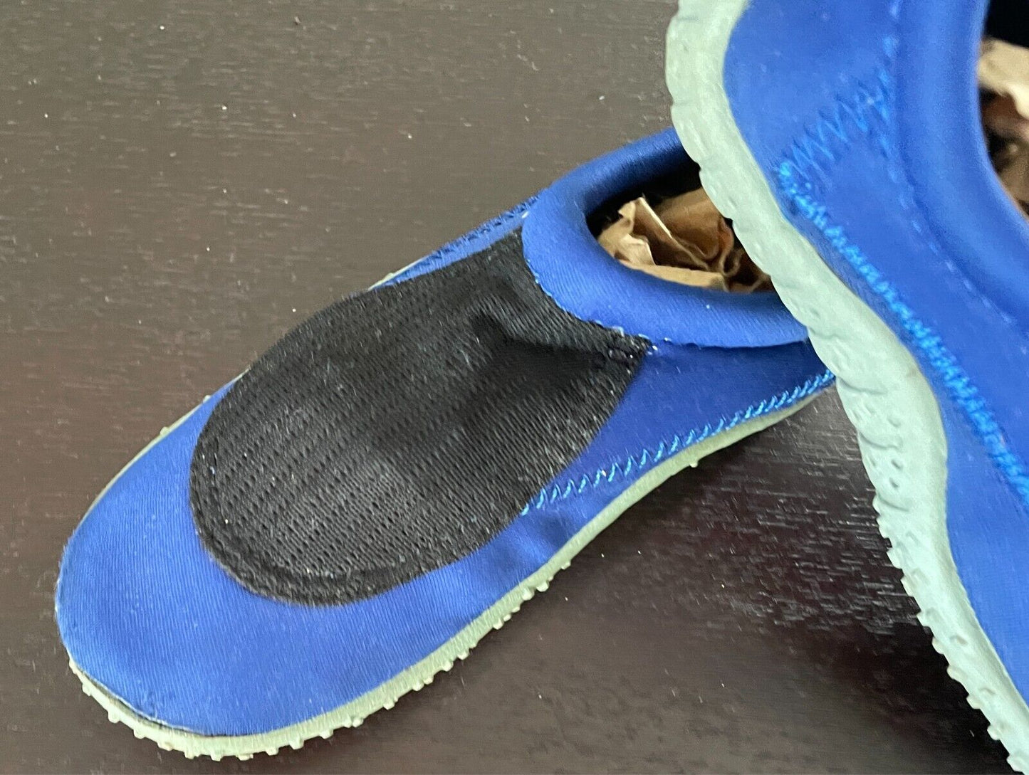 Boys Size 1 MIRAGE Aqua Shoes Blue Neoprene for Dive Surf Swim Beach 19.5cm Long