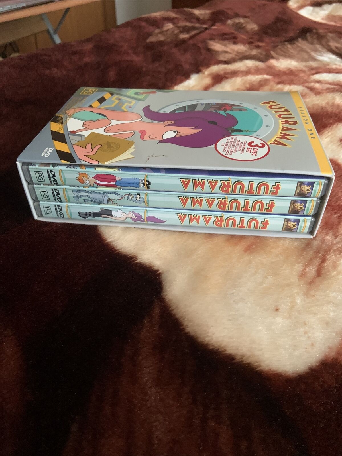 DVD FUTURAMA Season 1 2003 3 Disc FATBOX Slip Covers R4 Space Box Set TV Series