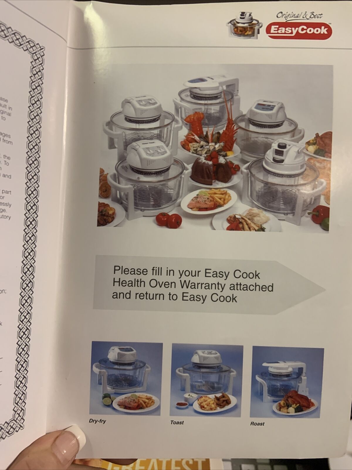 Cookbook EASYCOOK Health Oven & Instruction Manual 1990s Luminarc Australian PB