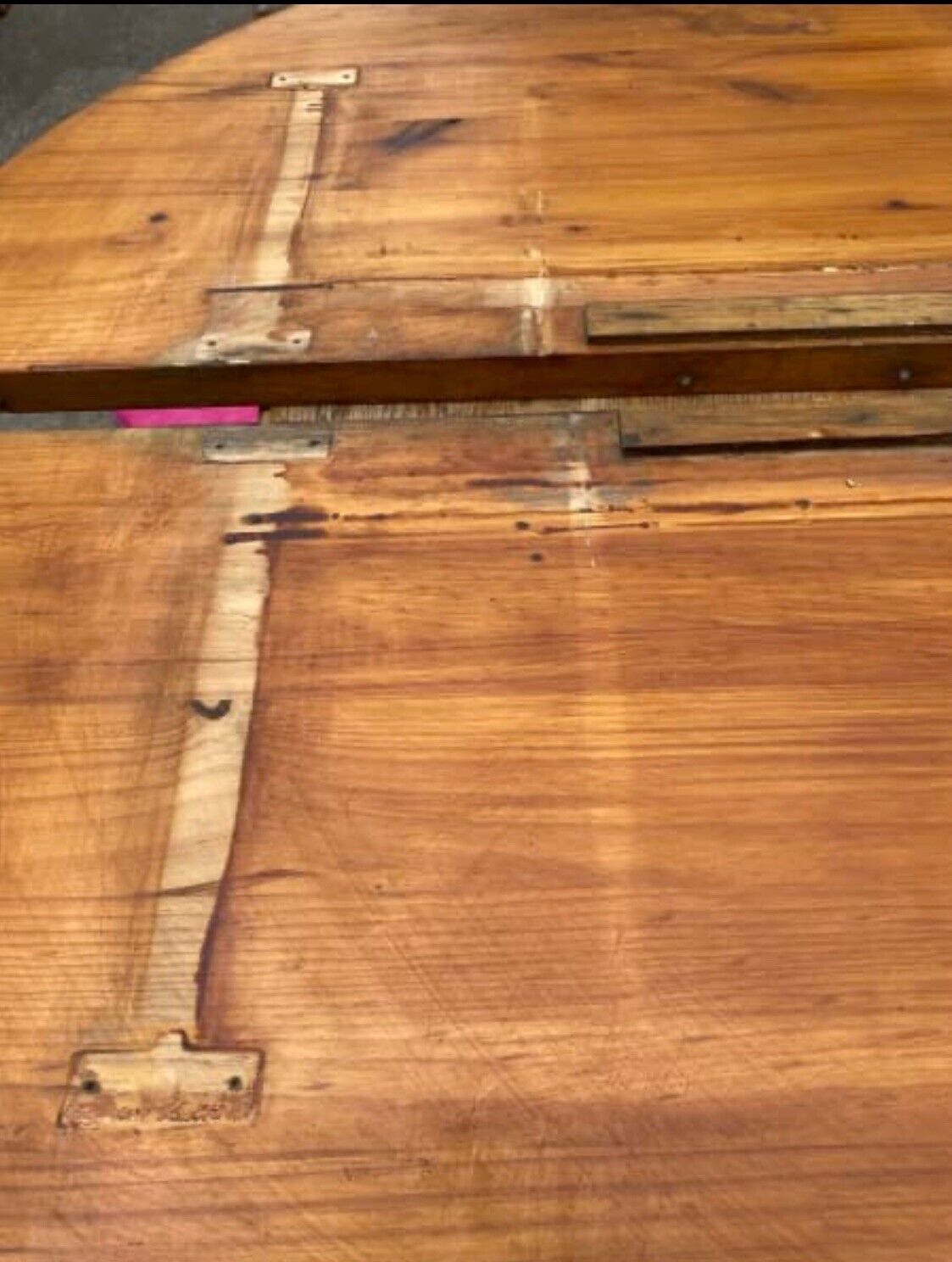 1980’s Round 1200mm Dining Table Top Aged Pine Solid Replacement NO LEGS
