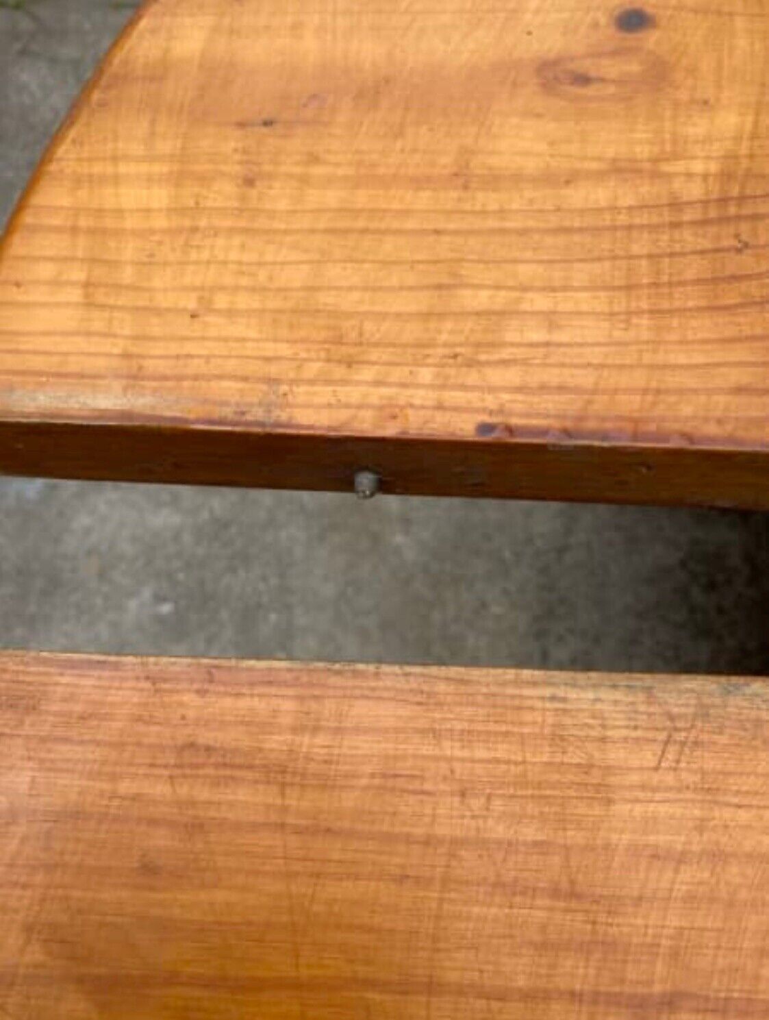 1980’s Round 1200mm Dining Table Top Aged Pine Solid Replacement NO LEGS